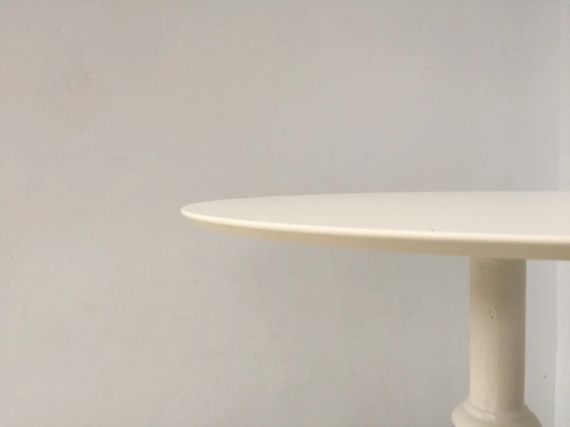 Barocktisch weiß, Tisch rund weiß , Bistrotisch rund weiß, Durchmesser 60-80 cm