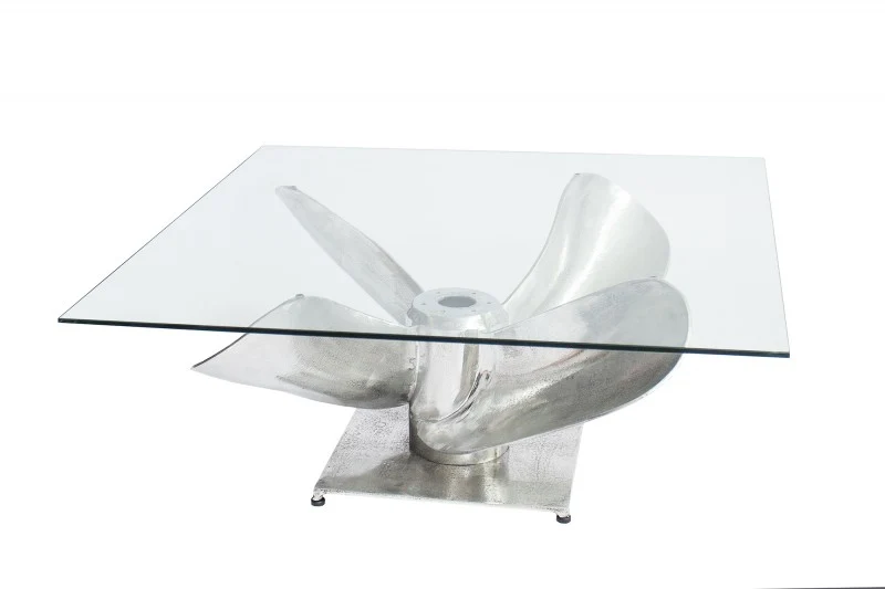 Couchtisch Glas-Metall, Tisch Glasplatte