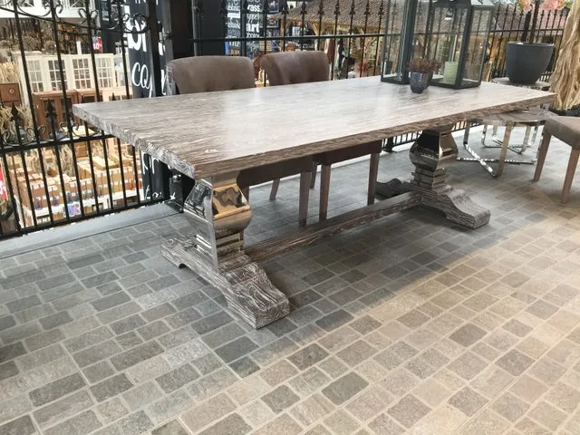 Klostertisch, Esstisch aus Massivholz, Tisch im Landhausstil, Länge 240 cm
