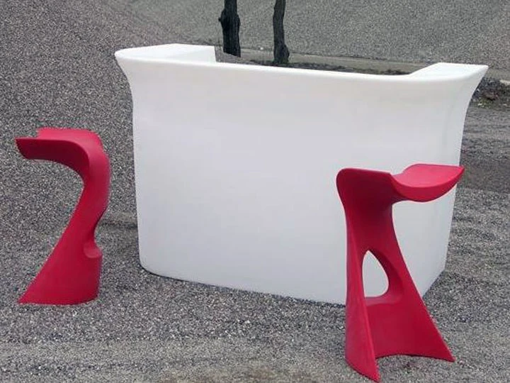 Bartheke aus Kunststoff, Bar Theke mit Beleuchtung, Bartresen