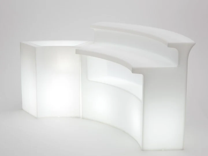 ICE-Element für Bar B, Bartheke aus Kunststoff, Bar Theke mit Beleuchtung