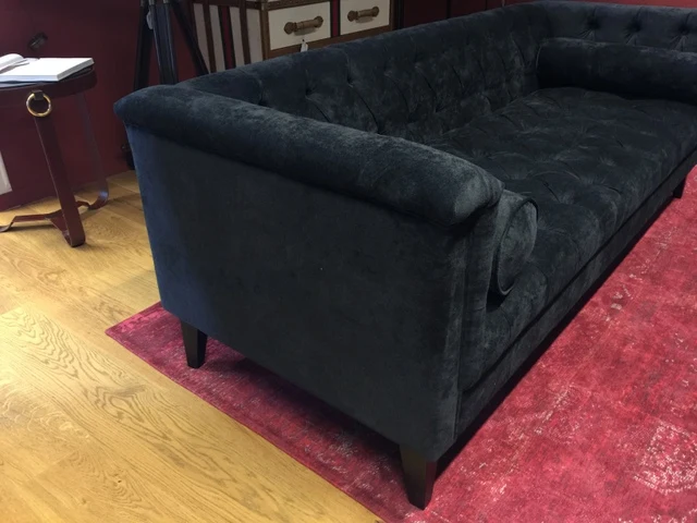Sofa schwarz Chesterfield, Sofa Chesterfield schwarz