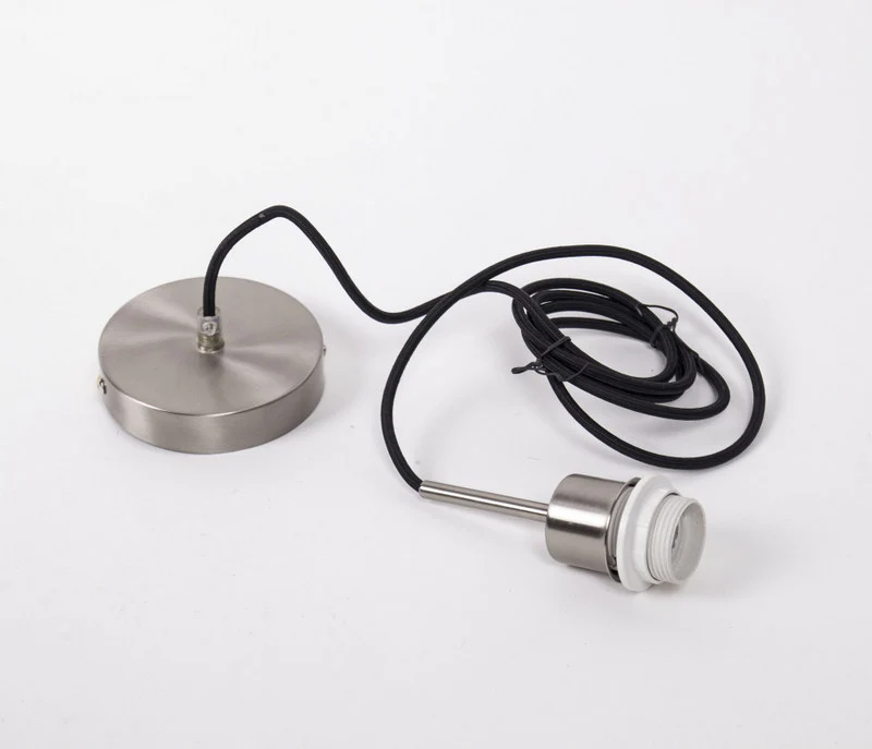 Kabel für Hängeleuchte Schwarz, Textilkabel Schwarz für Hängelampe, Länge 200 cm