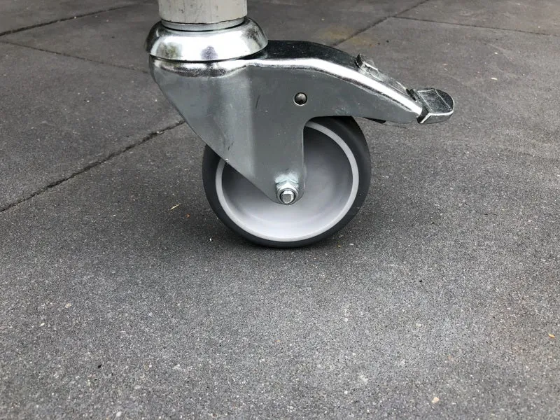 Tischgestell auf Rollen Industriedesign, Gestell Rohrgestell Metall, Maße 204 x 73 cm
