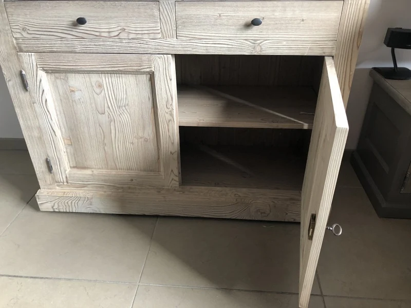 Sideboard Holz Landhaus, Anrichte Massivholz Landhausstil, Breite 125 cm