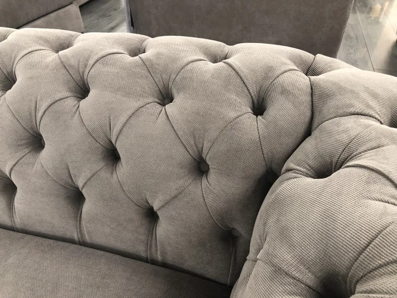 Chesterfield Sofa grau, Sofa grau Chesterfield, Breite 260 cm