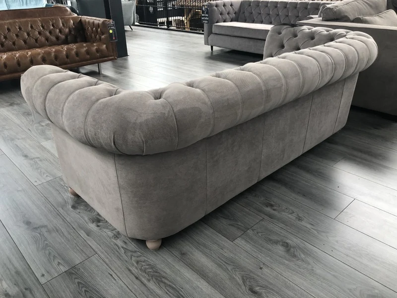 Chesterfield Sofa grau, Sofa grau Chesterfield, Breite 260 cm
