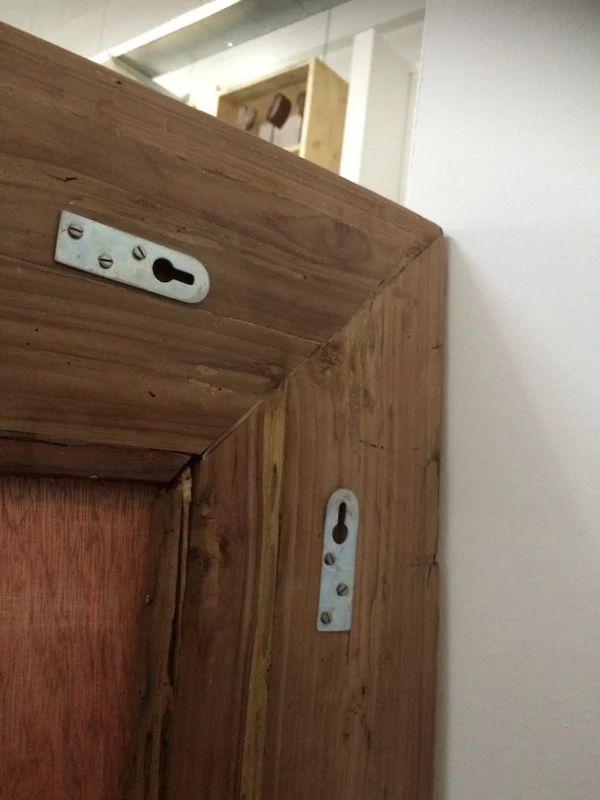 Spiegel Massivholz Teak, Wandspiegel Holz, Maße 120 x 80 cm