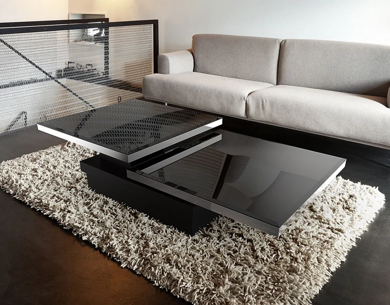 Couchtisch schwarz Glasplatte, Couchtisch Glas schwarz, Glastisch schwar, Maße 120x80 cm