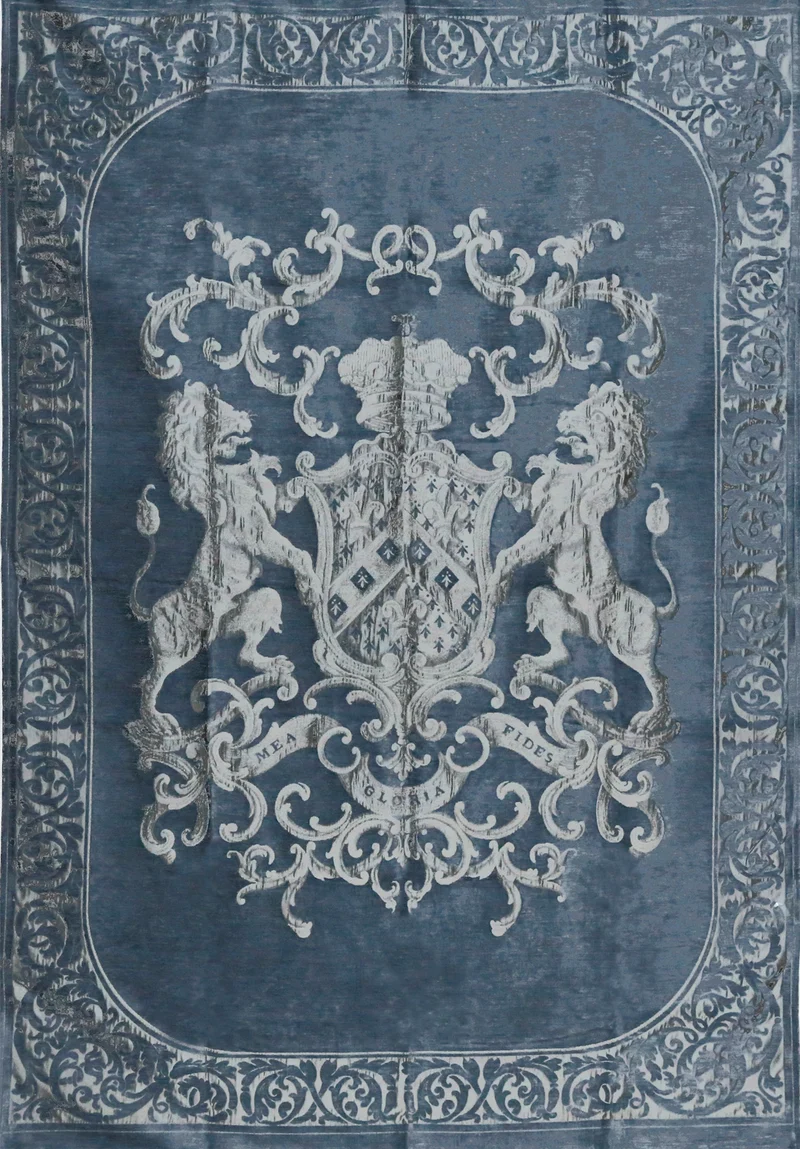 Dekokissen blau-Silber, Kissen blau-Silber, Größe 55 x 55 cm