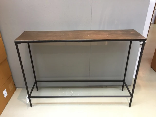 Konsole Bronze schwarz, Wandtisch Metall schwarz, Breite 119 cm