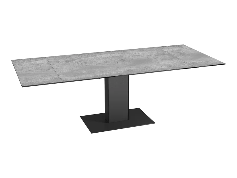 Esstisch Zementgrau Keramik, Tisch ausziehbar Keramik, Esstisch grau ausziehbar, Länge 150-230 cm