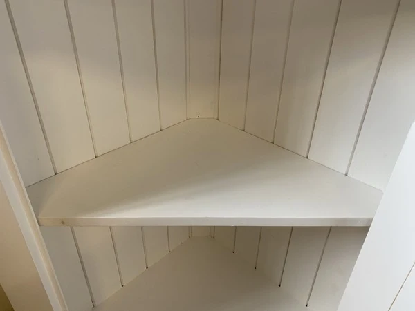 Eckschrank weiß Landhaus, Eckvitrine Landhaus weiß