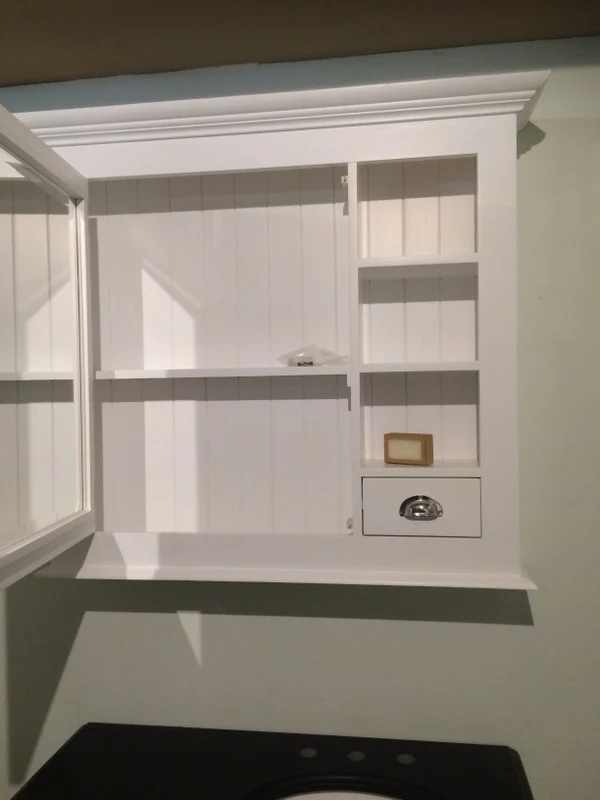 Waschtisch im Landhausstil, Farbe weiß-anthrazit, Breite 123 cm