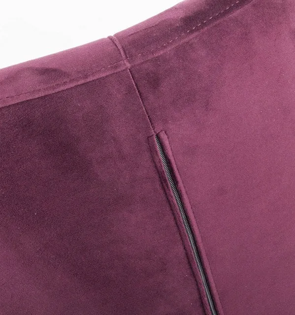 Sessel chesterfield, gepolsterter Stuhl -Sessel Velour bordeaux