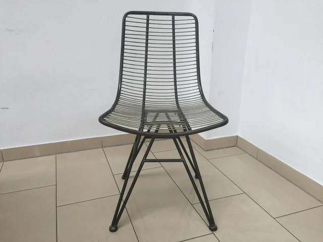 Stuhl grau Metall, Metall Stuhl grau