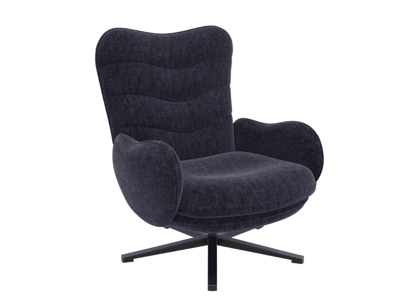 Sessel blau, Sessel drehbar blau