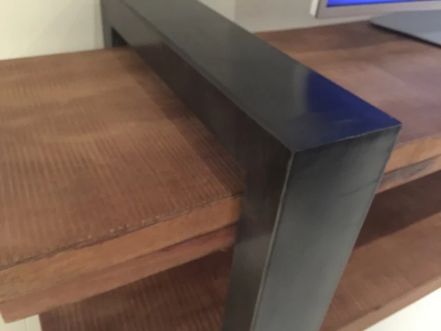 TV Regal grau-Naturholz, Lowboard Industrie, Fernsehschrank Industriedesign grau, Breite 150 cm