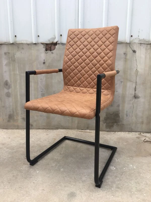 Schwingstuhl cognac, Stuhl cognac, Industriedesign Stuhl cognac, Freischwinger cognac