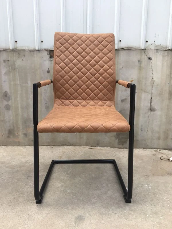 Schwingstuhl cognac, Stuhl cognac, Industriedesign Stuhl cognac, Freischwinger cognac