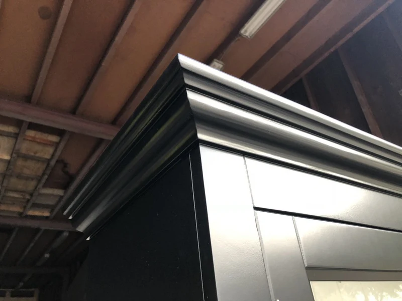 Vitrinenschrank schwarz, Geschirrschrank schwarzLandhausstil, Vitrine Landhaus schwarz, Breite 126 cm