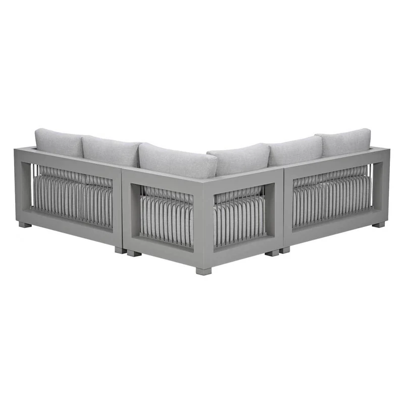 Gartenlounge taupe, Lounge taupe, Garteneckbank taupe, Sitzgruppe Aluminium taupe