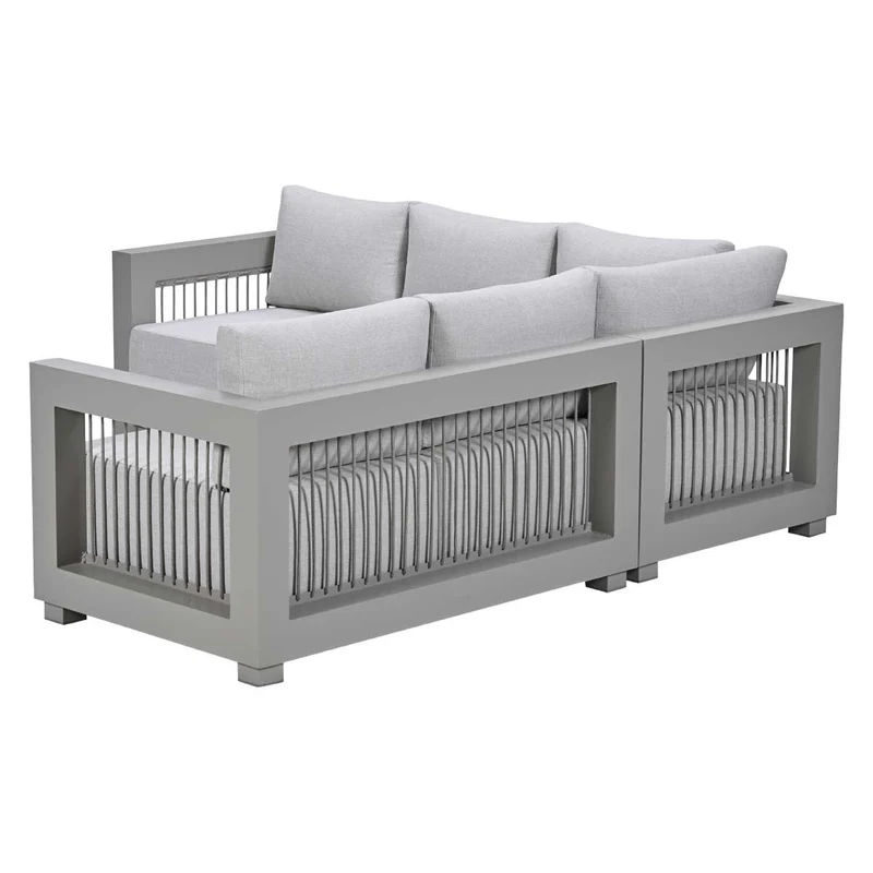 Gartenlounge taupe, Lounge taupe, Garteneckbank taupe, Sitzgruppe Aluminium taupe