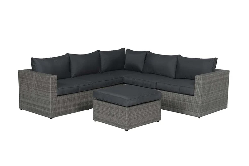 Loungesofa grau 4-teilig, Gartenecksofa grau, Eck-Gartensofa grau, Maße 211x211 cm (Ausverkauft)