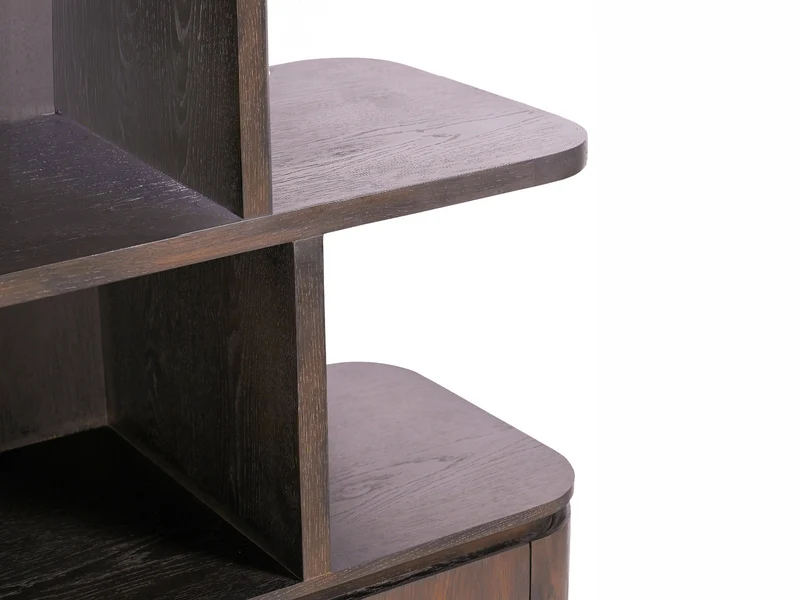 Bücherschrank braun, Regal braun, Wohnzimmerschrank braun Eiche furniert. Breite 170 cm