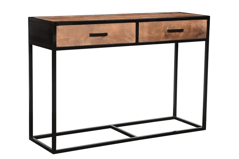 Konsole Industriedesign, Wandtisch Metall-Gestell, Konsole Industrie, Breite 120 cm