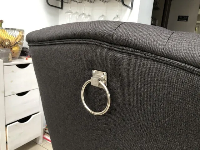 Stuhl anthrazit gepolstert Landhausstil, Stuhl Chesterfield Farbe anthrazit
