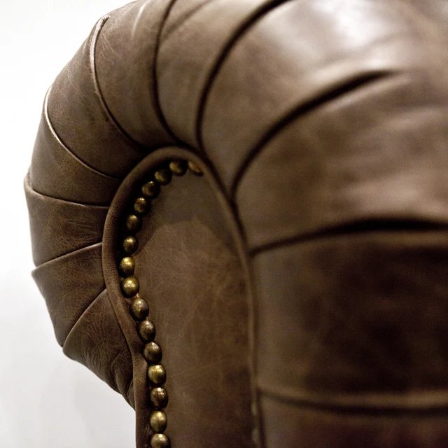 Chesterfield Sofa braun, Sofa braun Chesterfield, Breite 220 cm