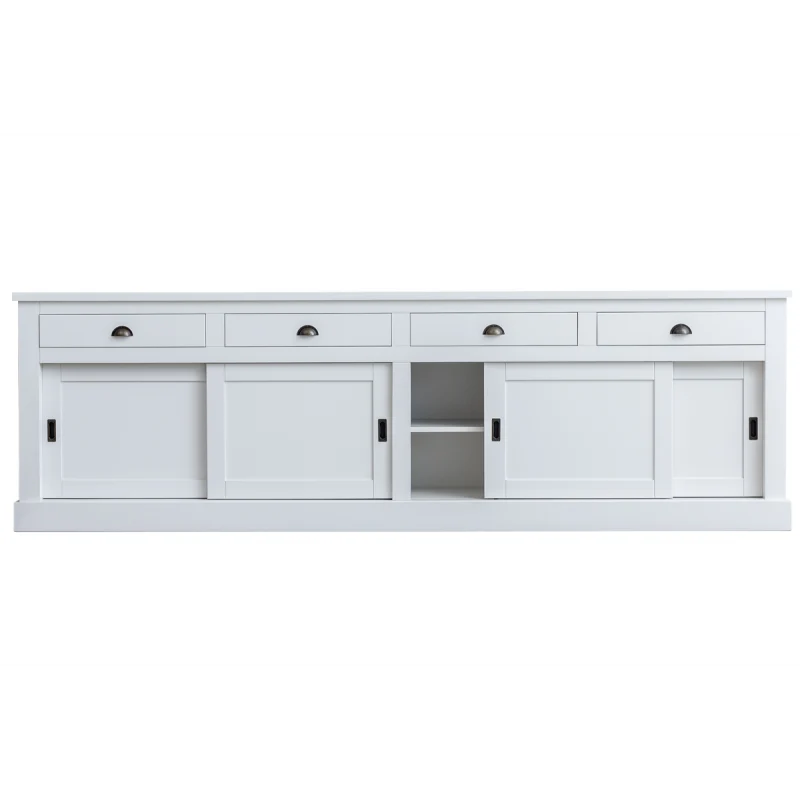 Sideboard weiß Landhausstil, Anrichte weiß Landhaus, Breite 300 cm