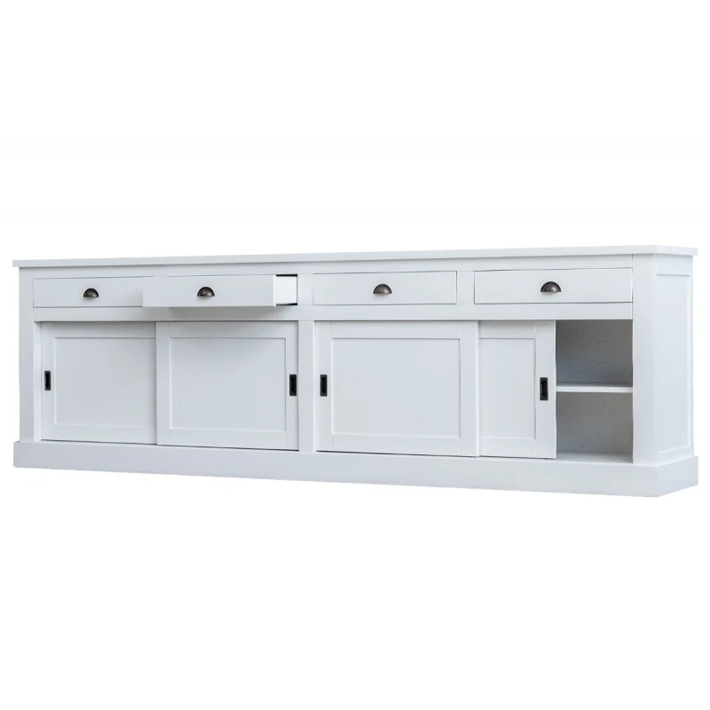 Sideboard weiß Landhausstil, Anrichte weiß Landhaus, Breite 300 cm