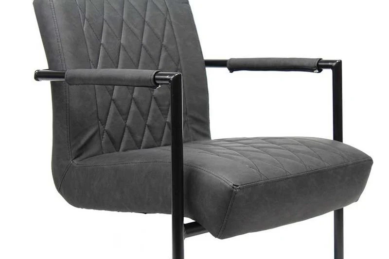 Stuhl-Sessel schwarz, Sessel schwarz, Stuhl schwarz Industriedesign, Freischwinger Sessel schwarz Industriedesign