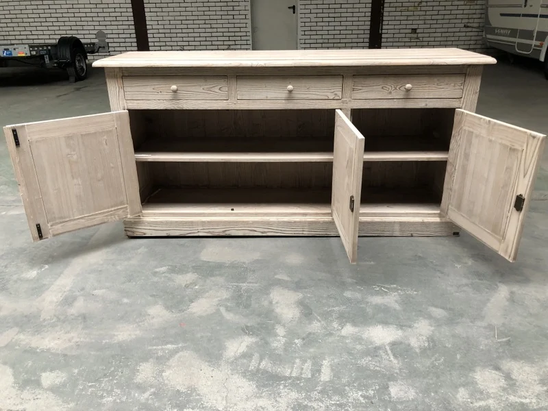 Sideboard Holz Landhaus, Anrichte Massivholz Landhausstil, Breite 181 cm