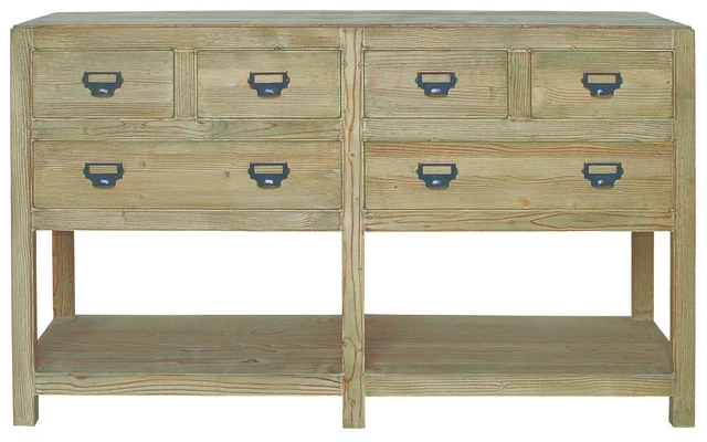 Sideboard Landhaus, Kommode Massivholz in vier Farben, Breite 150 cm