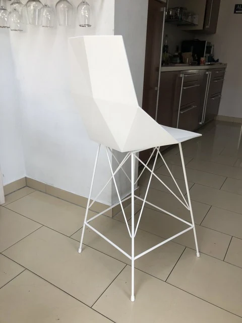 Barstuhl weiß, Design Barstuhl weiß Kunststoff Metall, Barhocker weiß outdoor