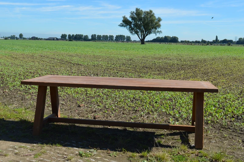 Gartentisch Landhaus , Esstisch Massivholz, Tisch Holz massiv, Länge 260 cm