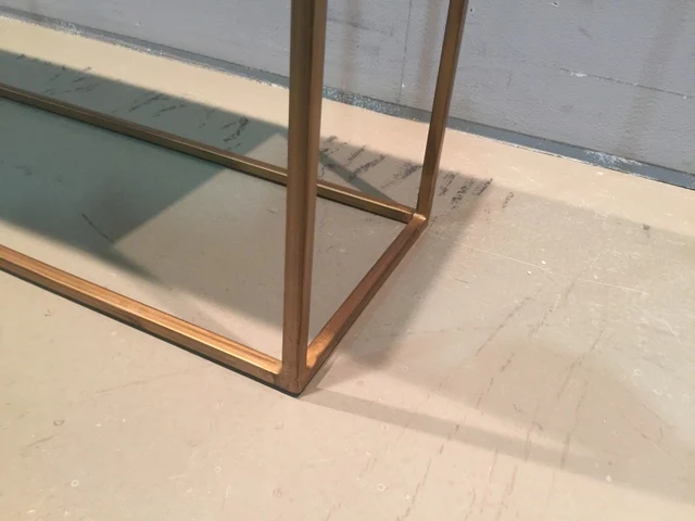 Konsole Gold Metall, Wandtisch Gold, 2er Set Konsole Metall, Breite 120 cm