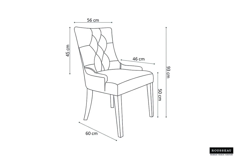 Stuhl taupe, Esszimmerstuhl taupe, Stuhl gepolstert taupe