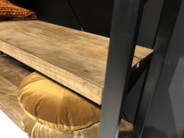 Regal Industriedesign, Bücherregal Metall Holz, Breite 160 cm