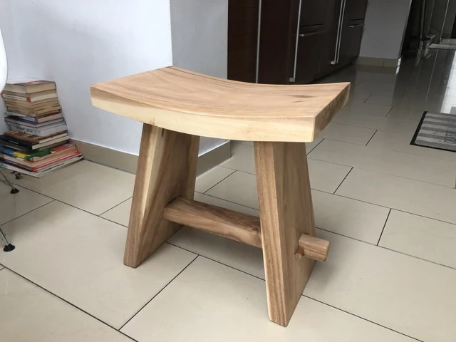 Hocker Holz braun, Holz Hocker vintage
