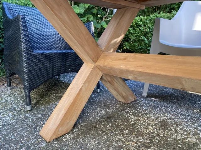 Gartentisch Teakholz Landhaus , Esstisch Massivholz, Tisch Holz massiv, Länge 300 cm