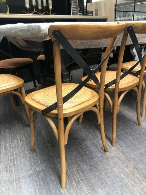 Stuhl Landhaus, Stuhl Holz-Rattan