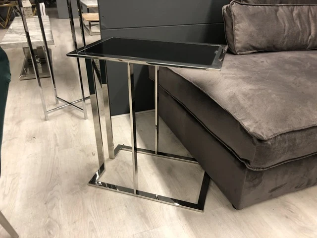 Beistelltisch Silber, Glas Beistelltisch Silber, Beistelltisch verchromt