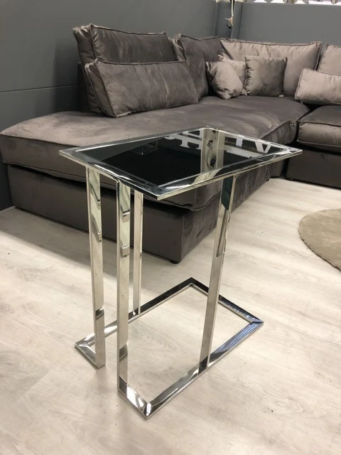 Beistelltisch Silber, Glas Beistelltisch Silber, Beistelltisch verchromt