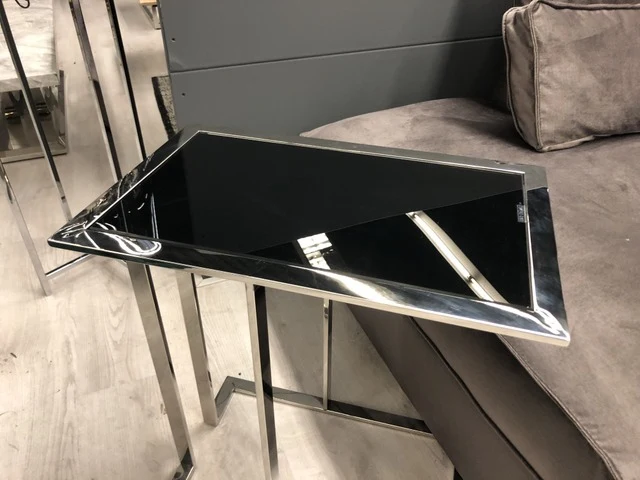 Beistelltisch Silber, Glas Beistelltisch Silber, Beistelltisch verchromt