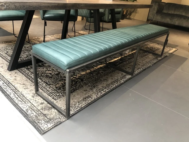 Stuhl petrol, Leder Stuhl