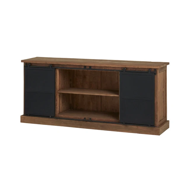 Sideboard Schiebetüren Landhaus, Anrichte Teak Landhaus, Küchenschrank Landhausstil, Breite 180 cm
